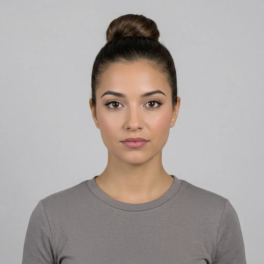 Same creator with a sleek high updo